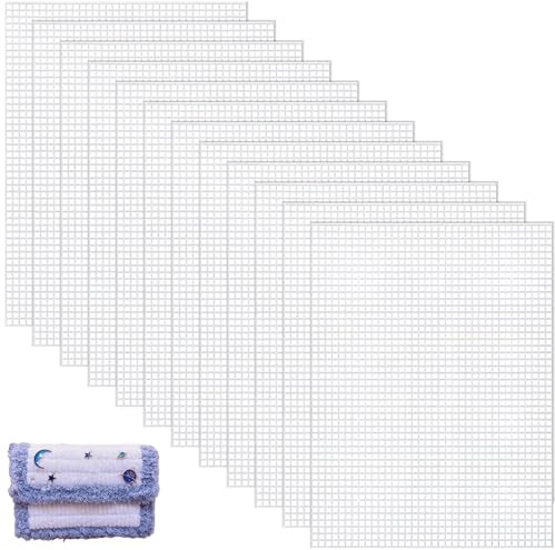 YOUNGSAY 12 Stück Plastik Gitter für Taschen, 20 x 33cm Weiß Plastikgitter für Taschen, DIY Plastikgitter für Handtaschen, Für Bastel- und Nähprojekte