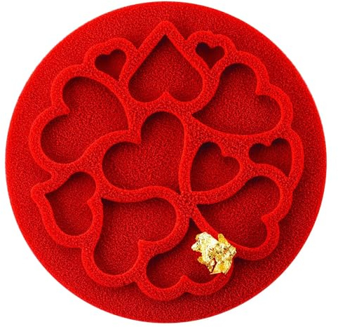Silikomart Mini Decor Lot de 6 tapis en silicone pour décoration alimentaire 7,9 cm de diamètre x 0,3 cm de haut, mini LoveDecor