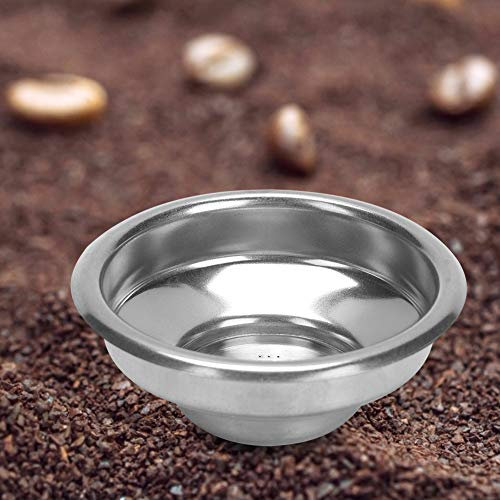 Cesta de Filtro de Dosis Doble Individual de 58 Mm, Filtro Semiautomático con sin Fondo para café, Accesorio Multifuncional para Uso Doméstico (porción individual)