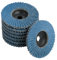 Juego de 8 discos de láminas Discos de láminas para amoladoras angulares, Disco de lijado Ø 76 mm x 10 mm, Discos de lijado de en azul para metal, madera y PVC, Adecuado para amoladoras