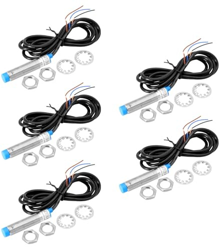 AYWHP 5PCS LJ12A3-4-Z/BX Induktiver Näherungssensor NPN 3-Leiter 6-36V DC, 0-4mm Erfassungsabstand für Automatisierung, CNC-Maschinen, 3D-Drucker
