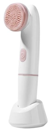 Spazzola Pulizia Viso - Scrubber Elettrico │ Massaggiatore Ultrasuoni Per Skin-Care │ Detergente Viso Elettrico Con Testine Rotanti, Pulizia Profonda, Esfoliante, Ricaricabile USB