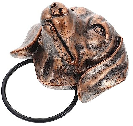 NUOBESTY Türklopfer Hundekopf-design Aus Harz Türknopfring Für Türgriff Wanddekoration Für Zuhause