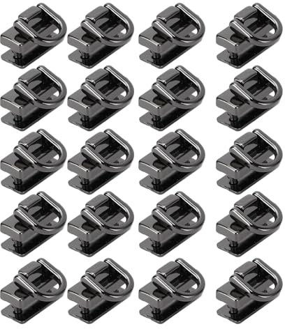 20pcs D Ringe Nieten, Premium -Zinklegierungsmaterial -Künste, Starkes Handwerk, Einfach zu Bedienen, Breite Verwendung für Handtaschen, Haustierkragen, Lederjacken, Metallfahrzeug (GRAY)