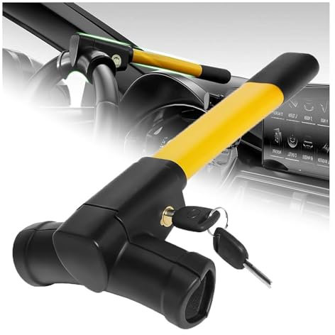 GTFRFD Car Steering Lock Anti-Theft T-Bar Wheel Lock for Toyota RAV 4 RAV4 2019-2024 2025 Heavy-Duty Immobilizer with Pickproof Design to Secure Your Vehicle