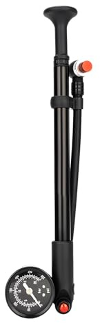 Portable Mountain Bike Shock Pumps 300Psi High Pressure Front Fork With Gauge And Air Bleed Button Easy To Use Portable Bicycles Shock Bike Inflators Aluminum Alloys