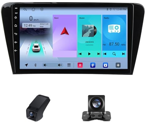 Android 13 Radio 2 DIN Estéreo con 4GLTE 5G WiFi DSP/RDS/Am/Carplay Android Auto para Skoda Octavia 3 A7 2013-2018 GPS Sat Navi 10'' Multimedia Vídeo Reproductor BT5.0 FM Receptor(NF-1)