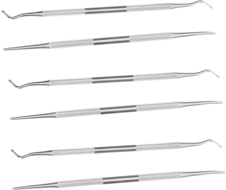 SMASOLO 6 piezas Kit de Herramientas Profesionales para Pedicura y Cuidado de Uñas Encarnadas Diseño Ergonómico para Limpieza Profunda y Eliminación de Suciedad Uñas Acero Inoxidable para