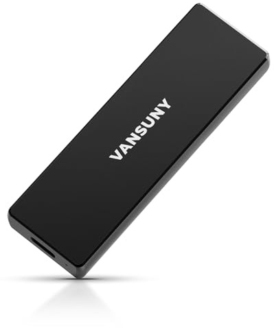 Vansuny Disque Dur Externe SSD 1 to, Portable M.2 PCIe 2280 SSD, jusqu'à 1000 Mo/s en, Type-C USB 3.1, Haute Vitesse de Transfert, Compatible avec PC, Mac, Xbox, PS5（X4Plus, Noir）