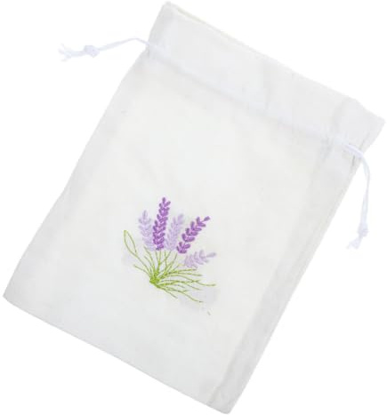 INOOMP Sacchetti Profumati alla Lavanda Coulisse in Cotone 13x18 Cm Sacchetti Vuoti per Bomboniere e Regalo per Armadio Cassetti e Viaggi Bustine Decorative per Conservazione Aromatica