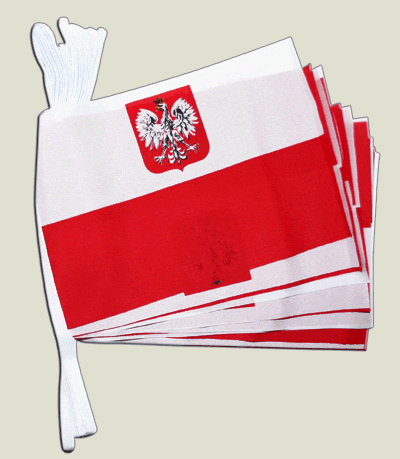 Guirlande Pologne avec Aigle - 15 x 22 cm