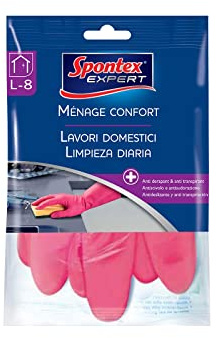 Spontex 253728 Haushaltshandschuhe, Farblos, One Size