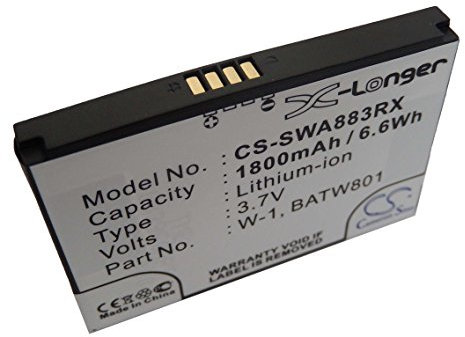 vhbw Li-Ion battery 1800mAh (3.7V) for mobile Hotspot router Virgin Mobile Overdrive Pro, Pro 3G, Pro 4G replaces 1201883, BATW801, W-1.