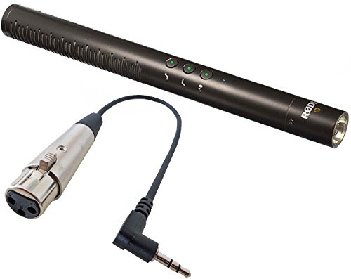 Rode NTG-4+ Plus Richtmikrofon + keepdrum MC-025XJ Mikrofonkabel XLR3F 3,5mm TRS Stecker für Kameras