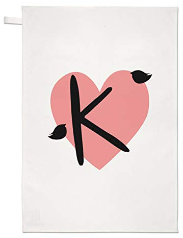 Gift Base Buchstabe K Herz Alphabet Geschirrtuch Spüllappen