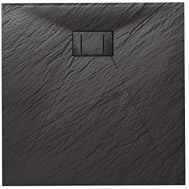 Plato de ducha 90x90x2,6 CM Cuadrado Antracita Efecto Piedra mod. Blend