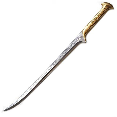 37.5 Fantasy Medieval Elven Foam Sword Saber. for Collection, Gift and Cosplay Silver