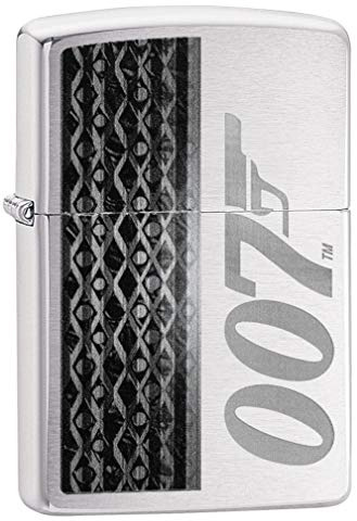 ZIPPO – Sturmfeuerzeug, James Bond™ 007, Color Image, Chrome Brushed, nachfüllbar, in hochwertiger Geschenkbox
