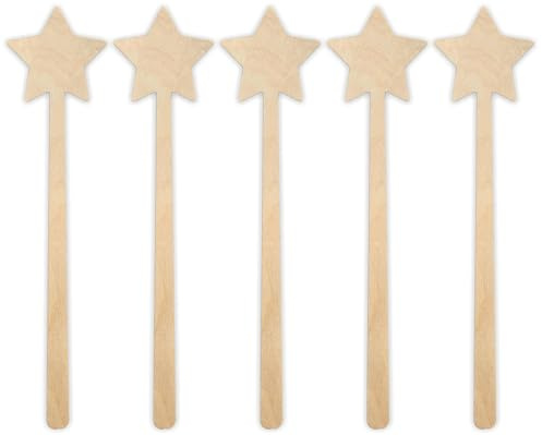 Herr Bo & Co 5X Zauberstab aus unbehandeltem Holz, 3mm Birkensperrholz, FSC-Zertifiziert, Made in Germany