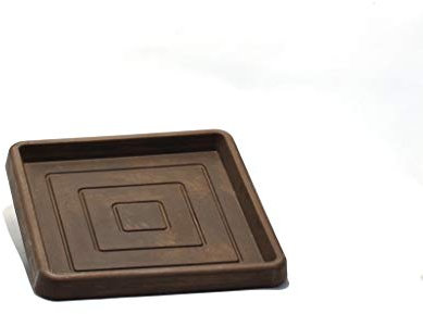 Soucoupe carrée en résine 40 cm. Bronzantico