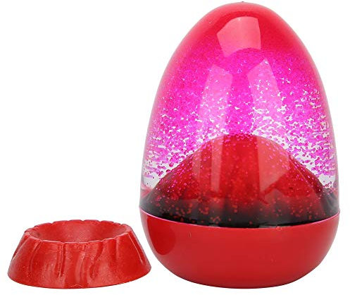 per Bambini Orologio con Sabbia Vulcanica a Forma di Timer a Clessidra Liquida Eruzioni Vulcaniche Ornamenti a Clessidra con Base Decorazione da Tavola per Ufficio a Casa per