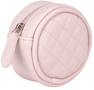 Baby Schnuller-Etui,Asudaro PU-Schnullerbeutel Münzgeldbörse mit Reißverschluss Schnullerhalter Schnullerbox für kleine Gegenstände Lippenstift-Münzenschlüssel für 2 Schnuller Rosa
