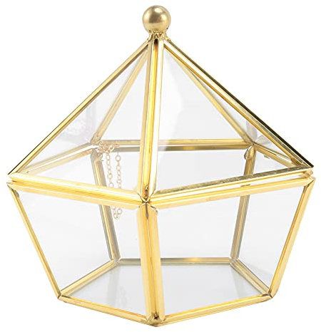 Josenidny Ringbox aus Glas, für Hochzeit, Abdeckung aus Glas, unsterblich, kreativ, Dekoration für den Innenbereich