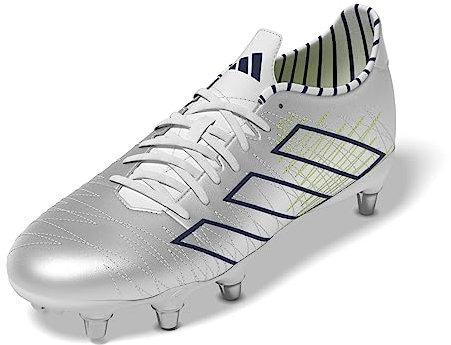 Adidas Unisex Kakari Elite (Sg) Football Shoes (Soft Ground), FTWR White/Team Navy Blue 2/Silver Met, 42 EU
