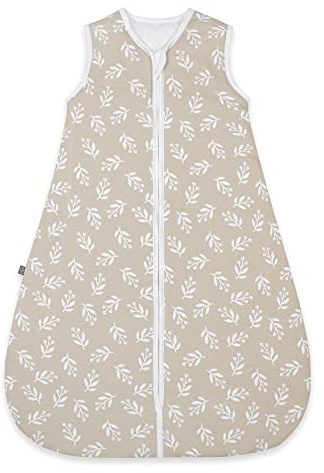 emma & noah Baby Schlafsack 2.5 TOG, Strampelsack für den Herbst und Winter in vielen Farben, Bio-Baumwolle, OEKO-TEX Zertifiziert, Schlafsack für Neugeborene (Floral Sand, 100 cm)