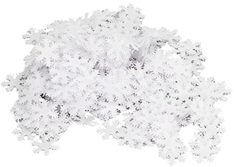 1000 Stück Schneeflocken Konfetti, Aus Vliesstoff, Sicher, Wiederverwendbar, Langlebiges Papier, Schneeflocken, Sorgen für Atmosphäre, Weiße Konfetti Kanone, für Geburtstage, Partys