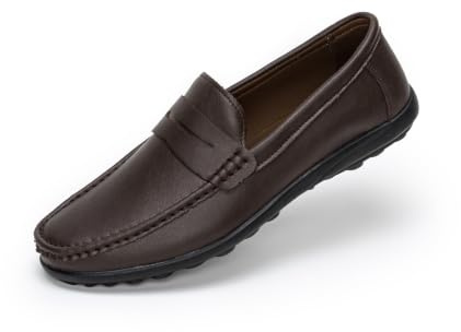 Rusffes Men's Loafers Slip-on Driving Shoes Casual Moccasin Shoes | Flat, Easy Slip-on Style, Breathable & Comfortable, Casual, Durable & Flexible, Lightweight for All-Day Wear