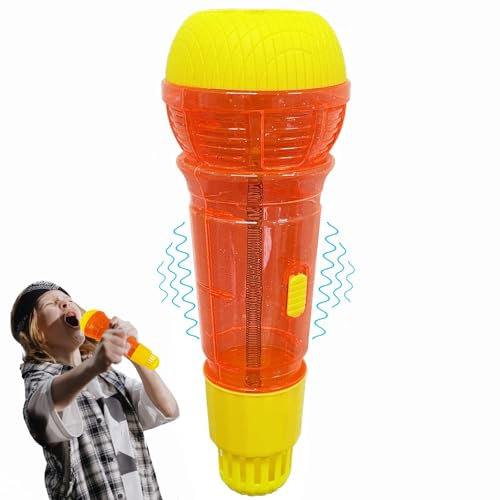 IHLOOTD Microphone Jouet Enfant Micro Enfant Chanter 9.5 x 3.5 Pouces Micro sans Fil pour Fille Garçon 2 3 4 Ans (Orange)