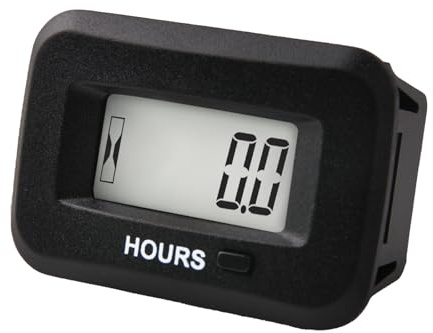 Contador de horas digital RileyFine RQ-HM038AG-H, temporización TOT, servicio de mantenimiento, utilizado en equipos de motores de gasolina como motocicletas, generadores, cortadoras de césped, modelo