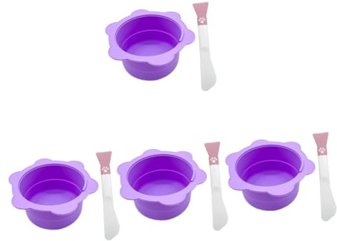 Healeved 4 Sets DIY Mask Making Bowl Wax Heater Pot Silicone Mask Mixing Bowl and Wax Melting for Spa Supplies