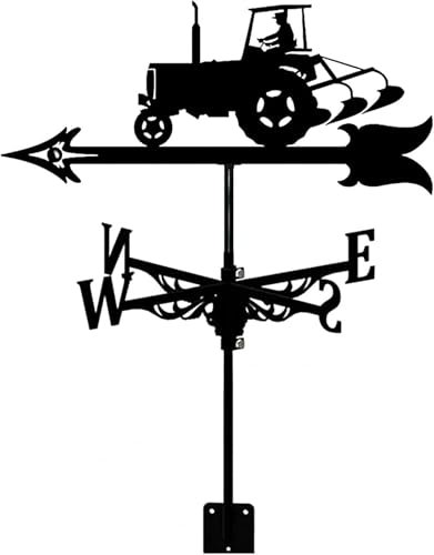 BTOIASYHF Exquisite Wetterfahne Wetterfahne Bauernhof Traktor Ornament Metall Wetterfahne Windrichtungsanzeige Szene Garten Windfahne mit