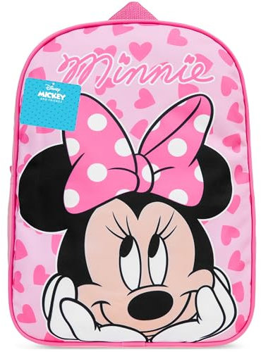 Get Trend Disney Minnie Mouse Zaino Bambini 3+ Anni Zainetto Bambino Zaini da Viaggio Sport Zainetti Asilo Bimba Cinghie Regolabili Regalo Bambini (Rosa Minnie Mouse)