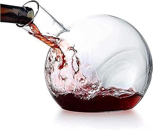 DEFBOW Decanter Decanter per Whisky Decanter per Vino Decanter in Vetro di Cristallo Versatore per Vino Rosso Decanter per Vino Bottiglia per Vino Rosso Decanter per Whisky da 2,5 l