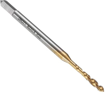 QUARKZMAN Metrisch Gewindeschneider M2 x 0,4 Gewindebohrer HSS6542 Hochwertiger Titannitrid-Beschichtung Maschinengewindebohrer - 1 Stück