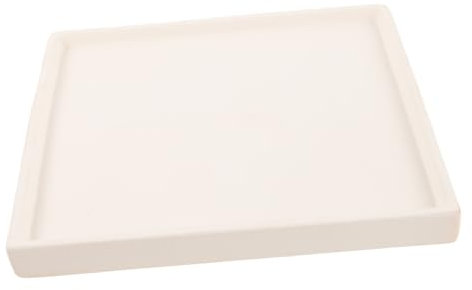 FONDOTIN Keramik Blumentopfuntersetzer Quadratisch Verschleißfreies Langlebiges Keramikmaterial Wasserauffangschale Für Pflanzen Praktische Pflanzentropfschale Für Garten Und Innenbereich