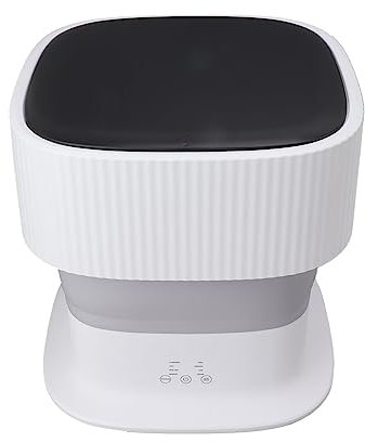 Generic Mini Lavadora Plegable Portátil para un Apartamento de Viaje RV-eco Amigable y Tranquilo Lavadora de Lavandería para Artículos Pequeños (TPE ABS/1 kg) (Enchufe de la UE)