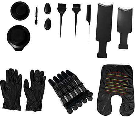 WRITWAA 15 Pezzi Kit Tinta per Spazzole e Pettine per Colorazione Strumenti per Diy e Salone per Colorazione