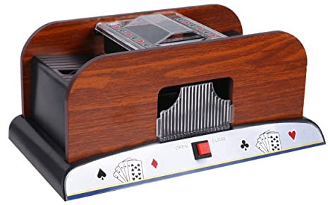 Kisangel Elektrischer Kartenmischer Automatisch Für Bridge Poker Spielkarten Mischautomat Batteriebetrieben Für Kartendecks Mit Knopfdruck Mischen