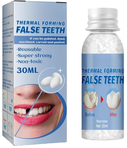 Otturazione dentale temporanea, kit di riparazione per otturazioni dentali, perline per la riparazione dei denti, kit per la sostituzione dei denti mancanti (1pcs)