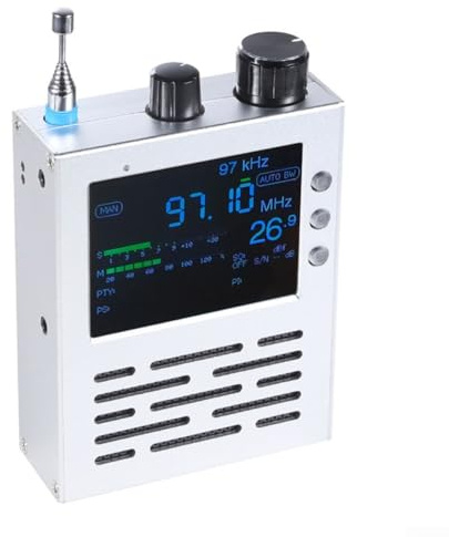 TEF6686 Receptor de radio RDS, receptor de radio de onda corta 144Khz-27000Khz AM 65Mhz-108Mhz FM, función decodificador radio digital, con batería de 3000mAh