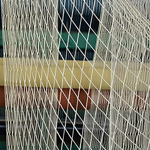 Red de seguridad resistente para escalada infantil, red de carga protectora blanca para parque infantil, barandilla de columpio, hamaca y decoración de valla (malla de 2 x 8 m, 10 cm)