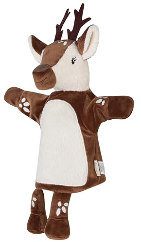 Sterntaler Handpuppe REH, Kinder- und Babyspielzeug, weicher Flausch, Kopf wattiert mit Polyesterwatte, 36 × 26 × 10 cm – lehmbraun