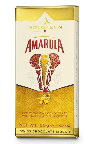 Goldkenn Amarula Liquor Bar - 100g Swiss Milk Chocolate with Marula Fruit Liqueur | Exotic Fruit Infusion