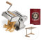 SPRINGLANE Machine à pâtes manuelle Nonna, en acier inoxydable, machine à pâtes comprenant un livret de recettes, un séchoir à pâtes (Argent)