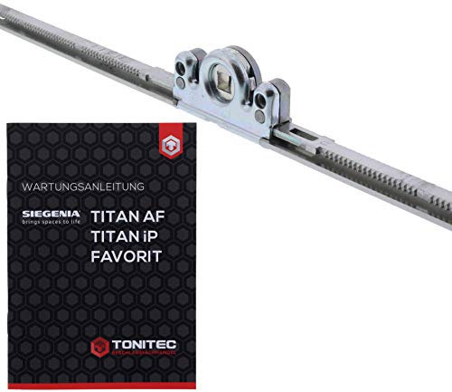 Siegenia Fenstergetriebe Fensterbeschlag Getriebe 3 Größe 0 FFH 480-600 mm + ToniTec Wartungsanleitung für TITAN AF, TITAL IP, FAVORIT Fensterbeschläge