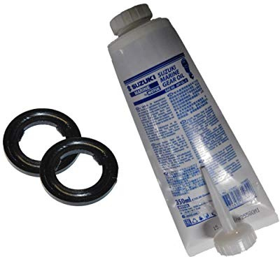 Saarwebstore Suzuki Marine Getriebeöl 350ml inklusive 2X Dichtringe für alle Bootsmotoren-Getriebe Aussenbordmotoren